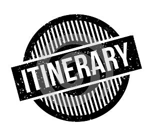 Itinerary rubber stamp