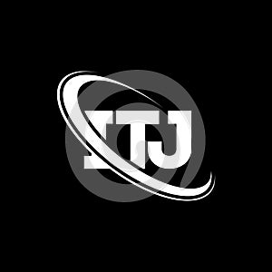 ITJ logo. ITJ letter. ITJ letter logo design. Initials ITJ logo linked with circle and uppercase monogram logo. ITJ typography for