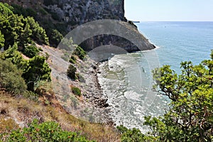 Itri - Panorama della Spiaggia delle Bambole dal sentiero