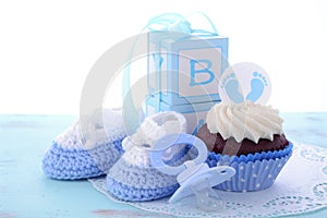 Its a Boy Blue Baby Shower Cupcakes