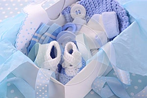 Its a Boy Blue Baby Shower Gift Box