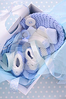 Its a Boy Blue Baby Shower Gift Box