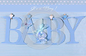 Its a boy, blue theme Baby bunting letters