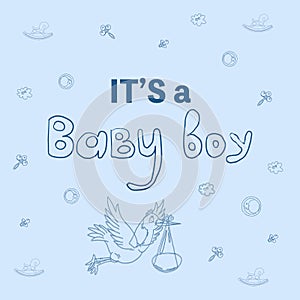 Its a boy greeting card. baby shower posters set