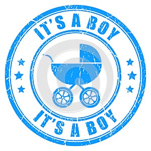 Its a boy vector stamp