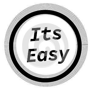 ITS EASY stamp on white