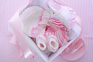 Its a Girl pink theme baby shower gift box