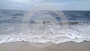 Picture of the blue sea from alleppey beach photo