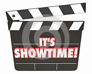 Its Showtime Movie Clapper Board Start Show Movie