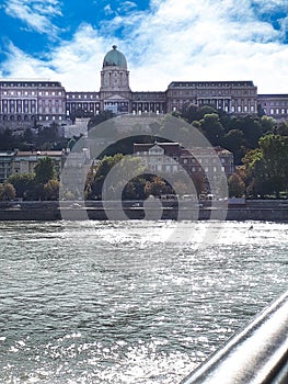 The Royal Palace of the Austro-Hungarian, Hapsburg Kings stands high above the city of Budapest in Hungary watching over the city