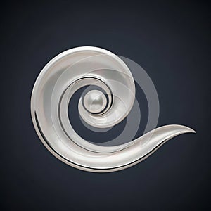 Its three-dimensional appearance. The overall effect is sleek and