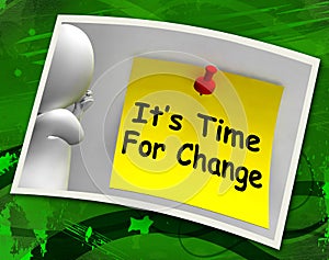 Its Time For Change Photo Means Revise Reset Or Transform photo