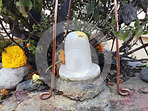 White shiva linga photo