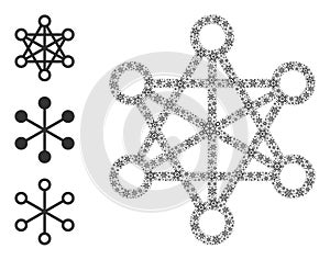 Fractal Star Network Icon Self Collage photo