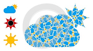 Recursive Sun Cloud Icon Self Composition