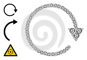 Fractal Rotate CW Icon Itself Composition