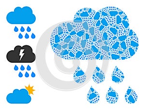 Recursion Rain Cloud Icon Itself Mosaic photo