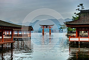 Itsukushima Torii Shrine Miyajima Island Japan