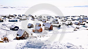 Ittoqqortoormiit is the remotest village of Greenland photo