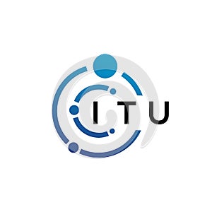 ITU letter technology logo design on white background. ITU creative initials letter IT logo concept. ITU letter design