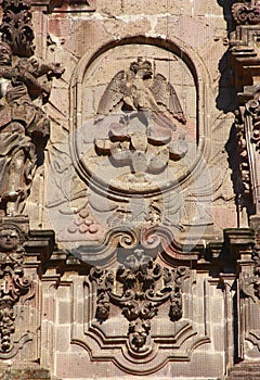 Iturbide eagle, national emblem, church of Tepotzotlan, mexico. photo