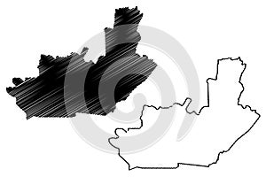 Ituri Province map vector