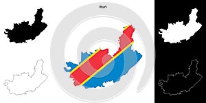 Ituri outline map