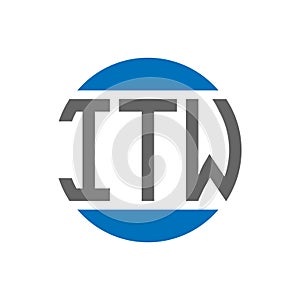 ITW letter logo design on white background. ITW creative initials circle logo concept. ITW letter design.ITW letter logo design on