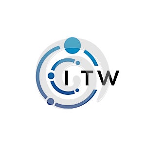 ITW letter technology logo design on white background. ITW creative initials letter IT logo concept. ITW letter design