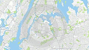 Ð¡ity map New York, color detailed urban road plan, vector illustration