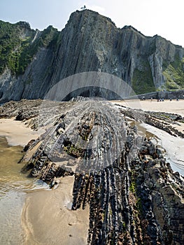 The Itzurum Flysch in Zumaia - Basque Country, Spain