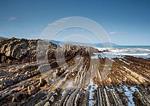 The Itzurum Flysch in Zumaia - Basque Country, Spain