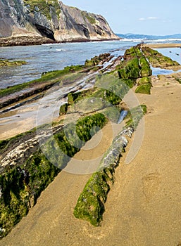 The Itzurum Flysch in Zumaia - Basque Country, Spain