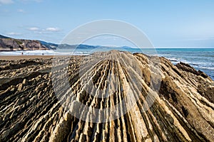 The Itzurum Flysch in Zumaia - Basque Country, Spain