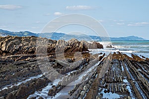 The Itzurum Flysch in Zumaia - Basque Country, Spain