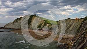 Itzurun beach in Zumaia, Basque Country