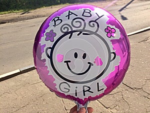 Itâ€™s a girl, round balloon Baby Girl
