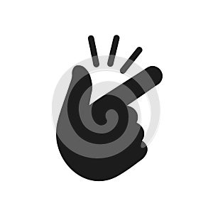 Itâ€™s simple - finger snap icon in flat style. Easy icon. Finger snapping click flick hand gesture - vector for stock