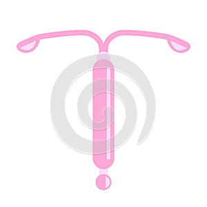 Iud intrauterine device vector cartoon