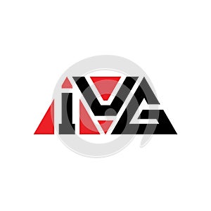 IUG triangle letter logo design with triangle shape. IUG triangle logo design monogram. IUG triangle vector logo template with red