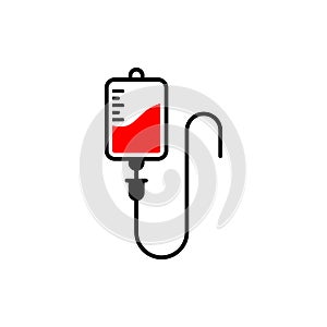 IV Bag Medical Healthcare Icon Vector Template Logo Illustration Design