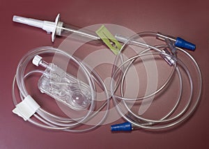 IV Catheter On Burgundy photo