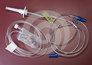 IV Catheter On Burgundy