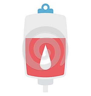 iv drip, saline drip, Isolated Vector icon that can be easily modified or edit