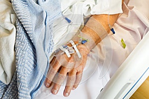IV in Hospital Patient Hand