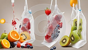 IV Vitamin Drip Infuse Fruit Therapy Bag