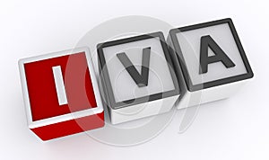 iva Individual Voluntary Arrangement word block on white photo