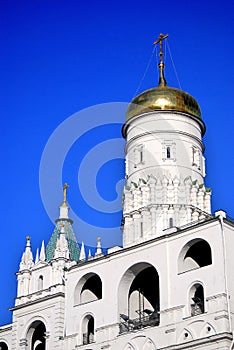 Ivan the Great Bell tower golden cupola.