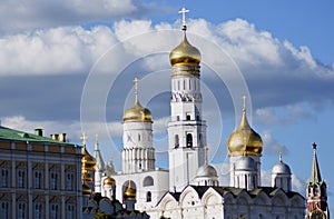 Ivan Great bell tower of Moscow Kremlin. UNESCO World Heritage Site.