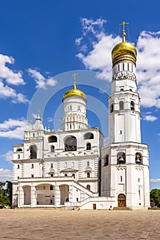 Ivan the Great Bell Tower on Sobornaya square in Moscow Kremlin, Russia photo